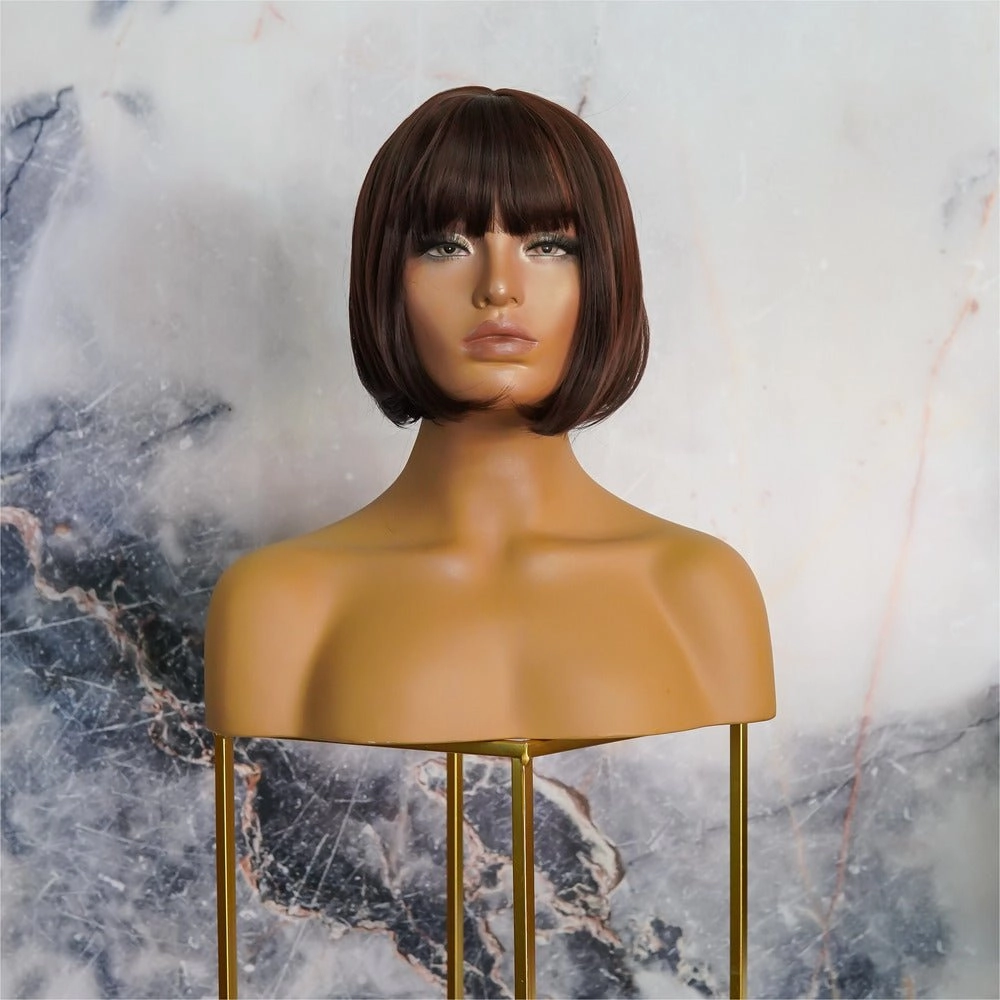 ELLE Dark Brown Fringe Wig