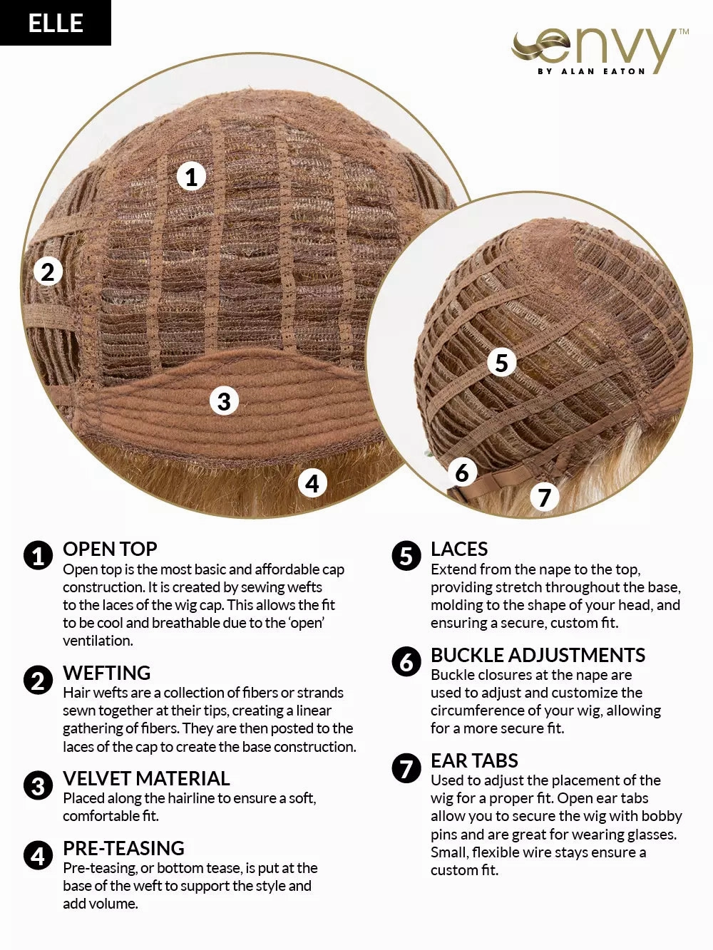 Elle Wig by Envy | Open Top | Synthetic Fiber