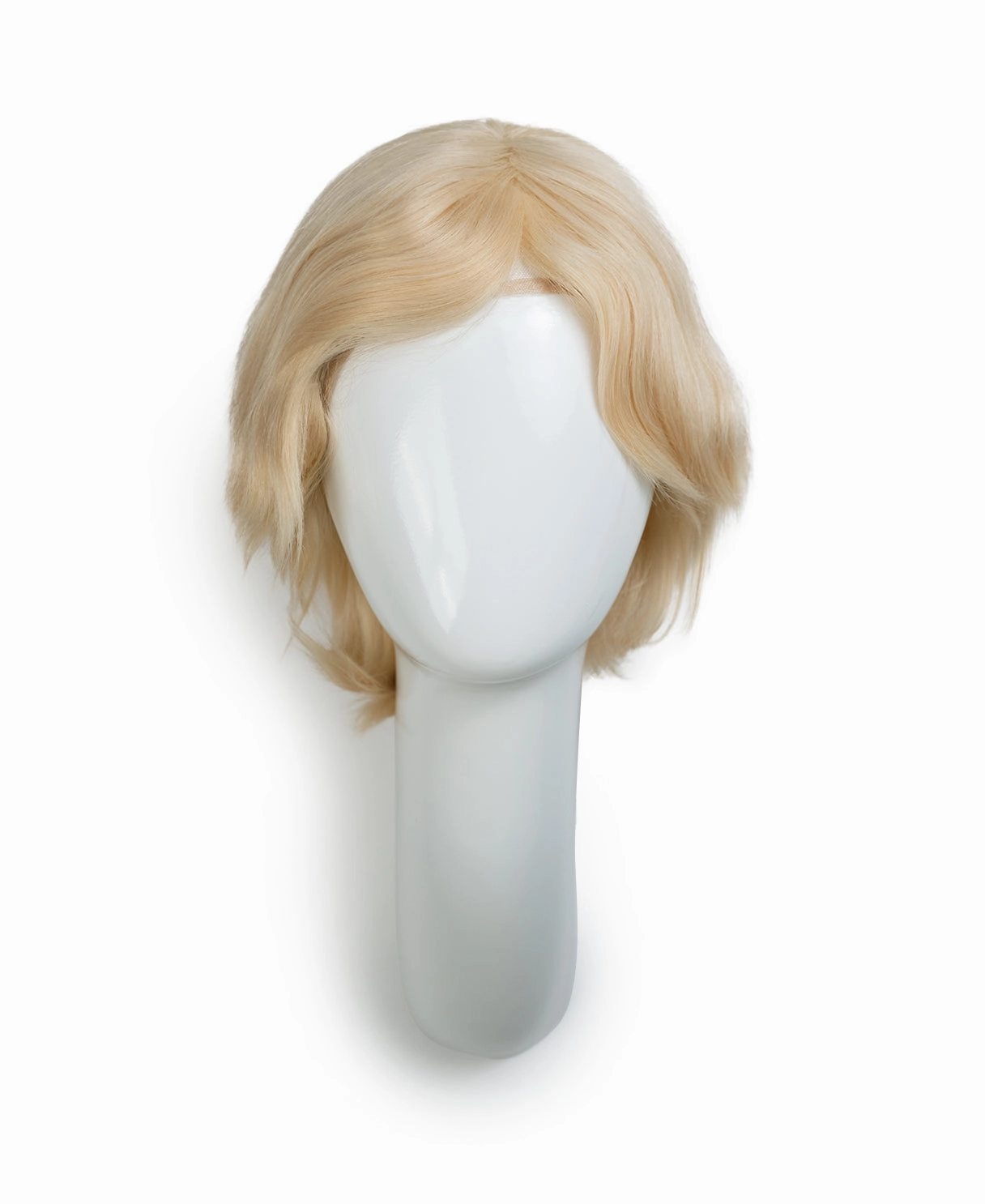 european virgin hair wig - 6" light blonde.