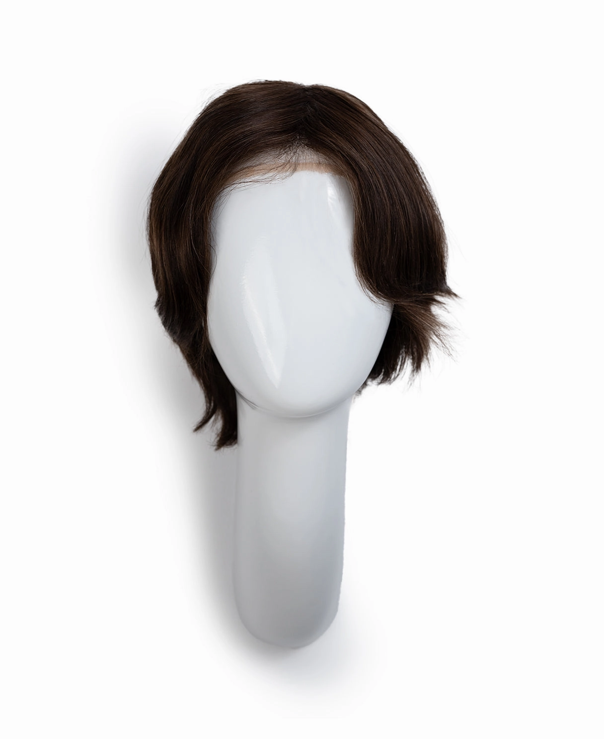 european virgin hair wig - 6" medium brown.