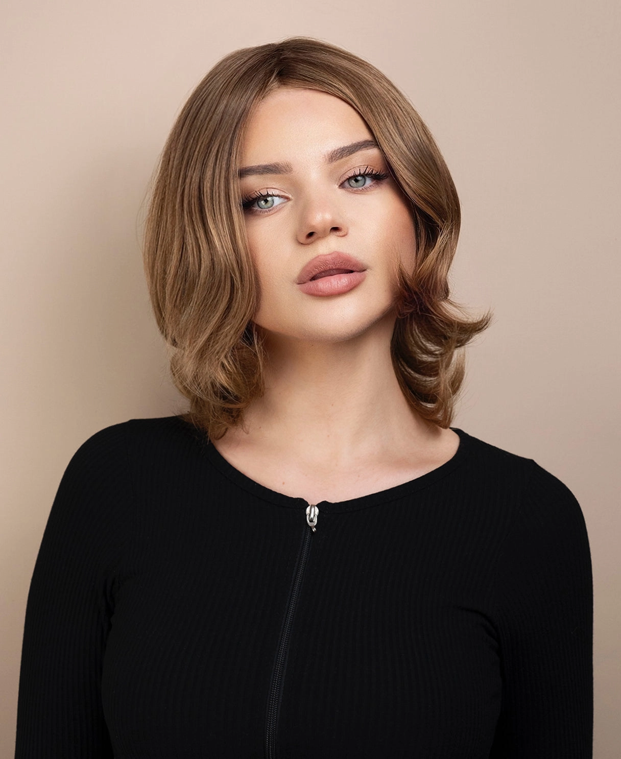 european virgin hair wig - 8" medium blonde.
