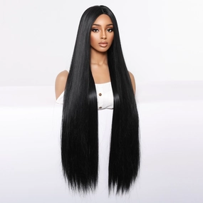 Extra Long Sleek Black Wig - MARKETPLACE