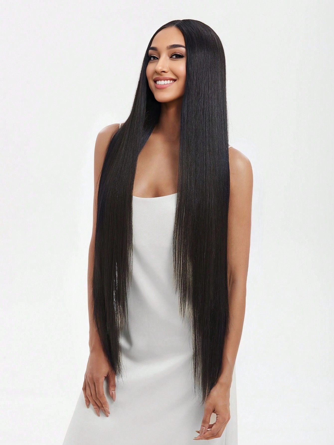 Extra Long Sleek Black Wig - MARKETPLACE