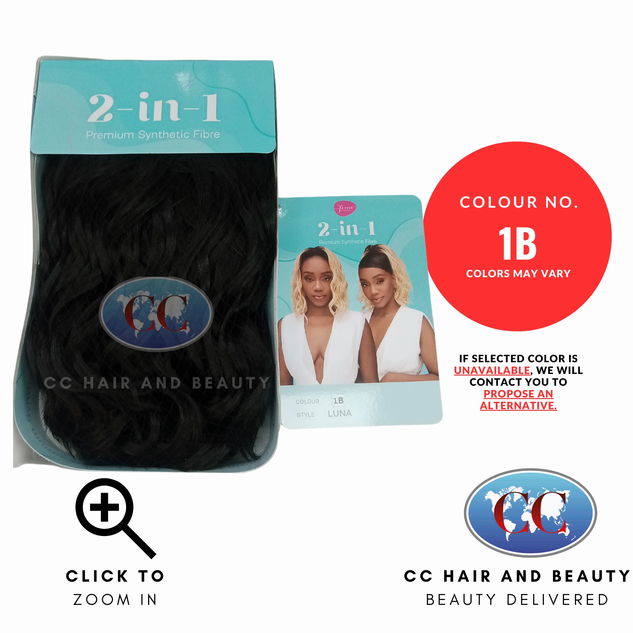 Feme 2-in-1 Synthetic Half Wig and Ponytail - Luna