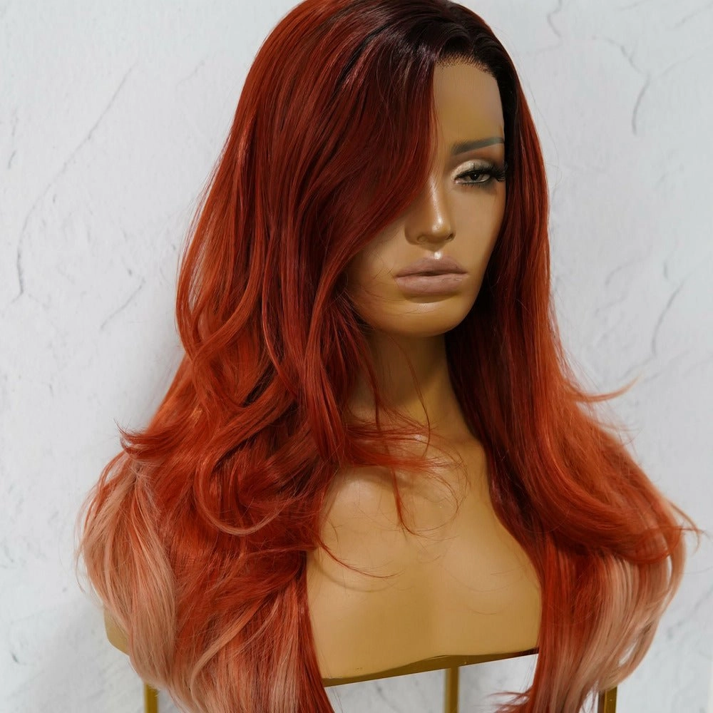FLAME Ombre Red Lace Front Wig