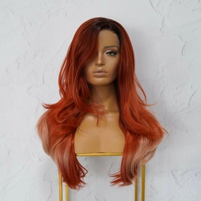 FLAME Ombre Red Lace Front Wig