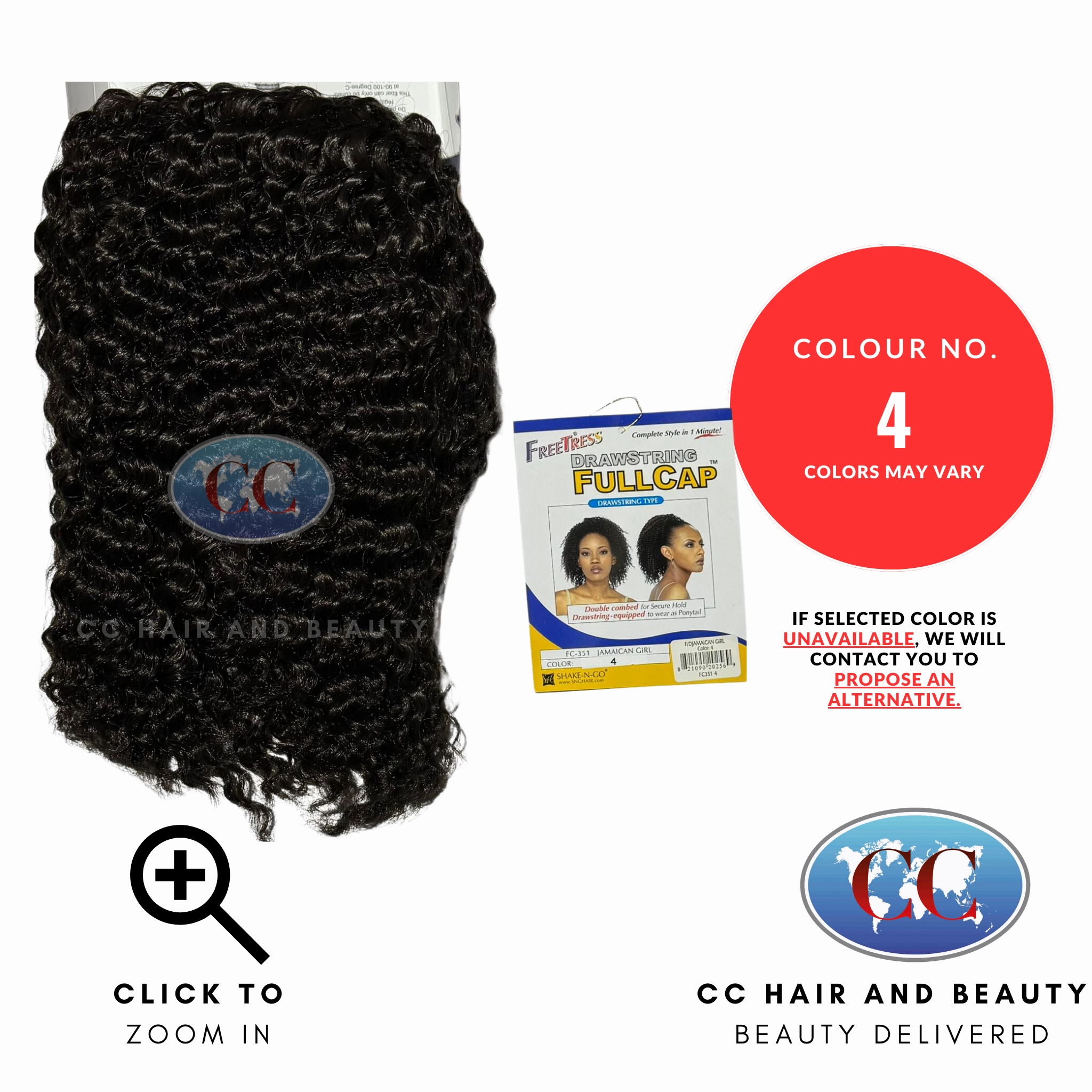 Freetress Synthetic Full Cap Drawstring Wig - Jamaican Girl