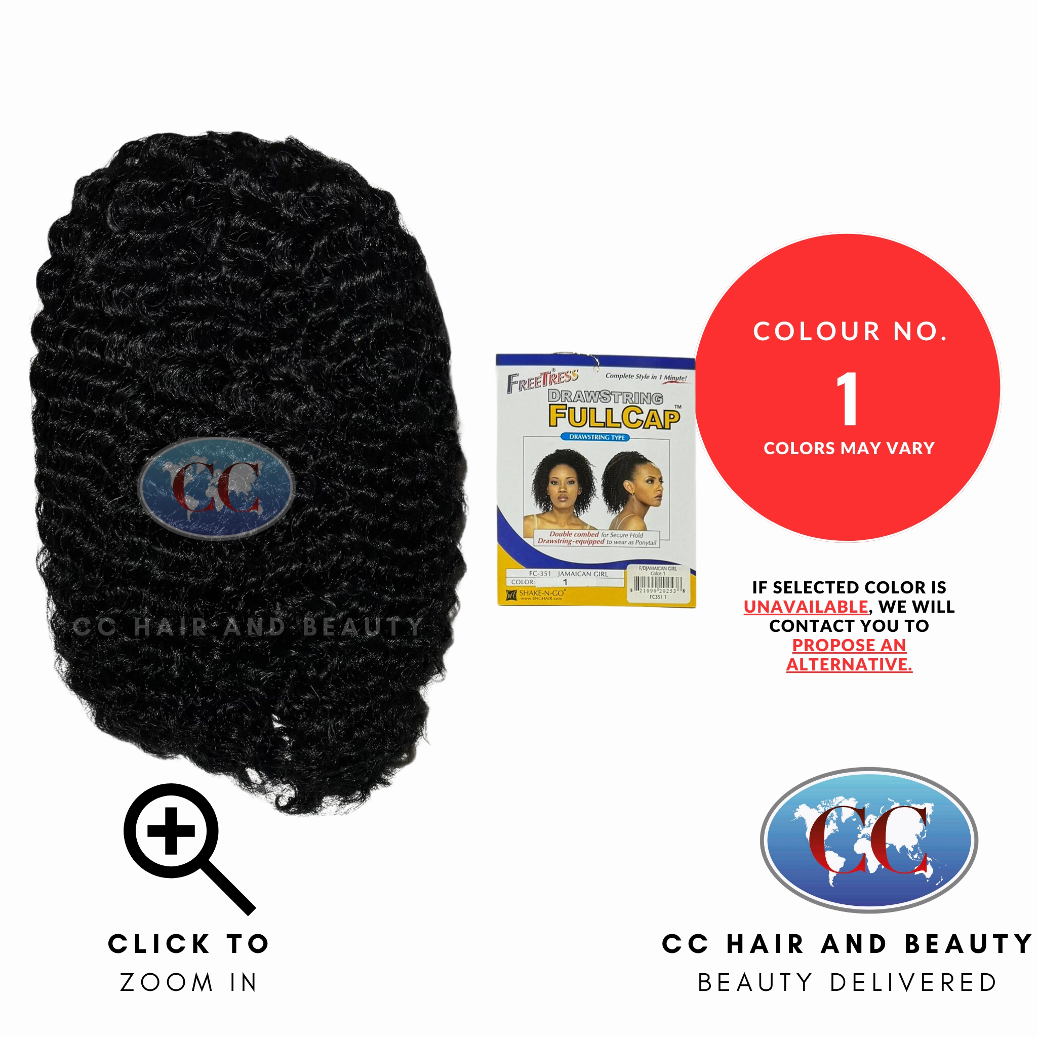 Freetress Synthetic Full Cap Drawstring Wig - Jamaican Girl