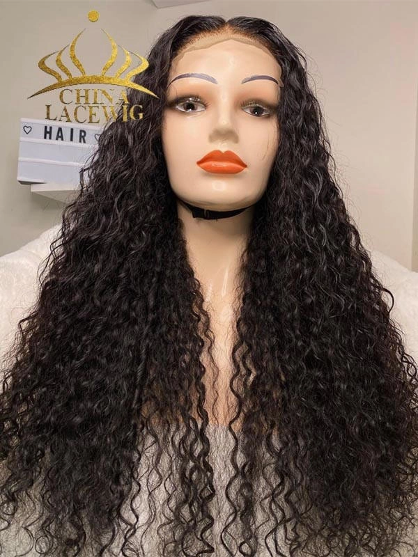 Full HD Lace Water Curly Human Hair Wig Virgin Brazilian Hair For Black Women CF234