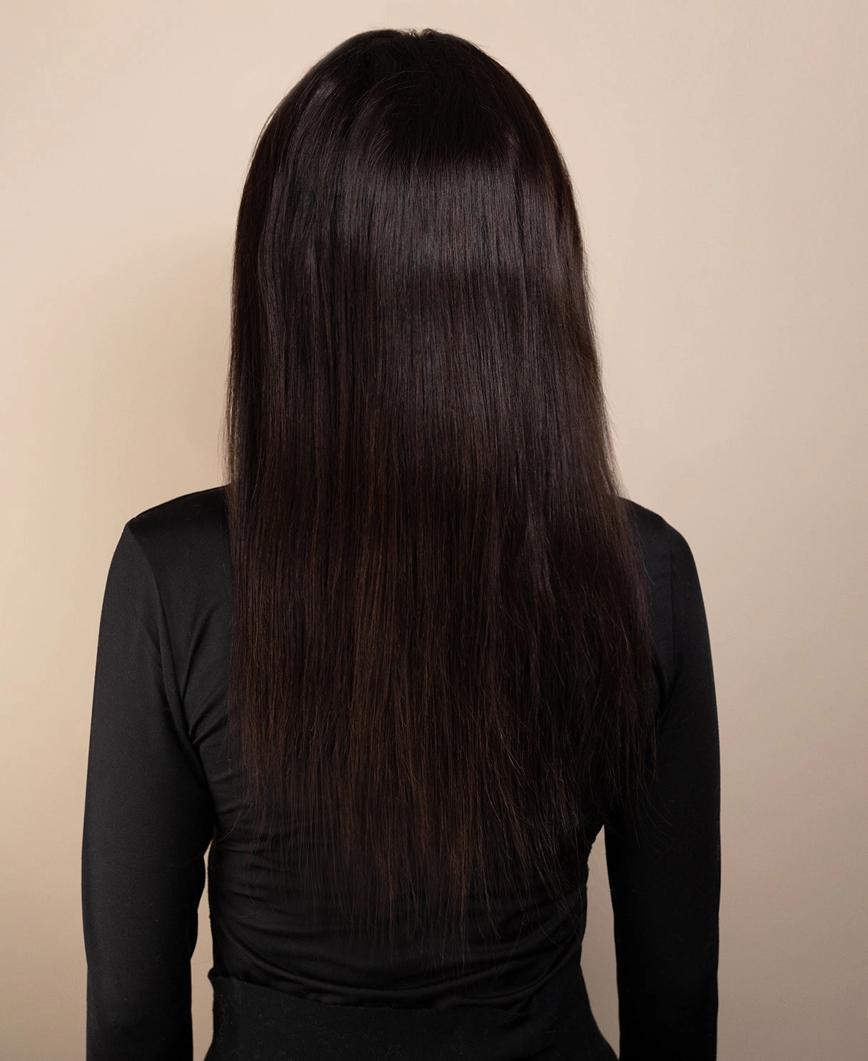 full lace human wig - 16" chocolate brown.