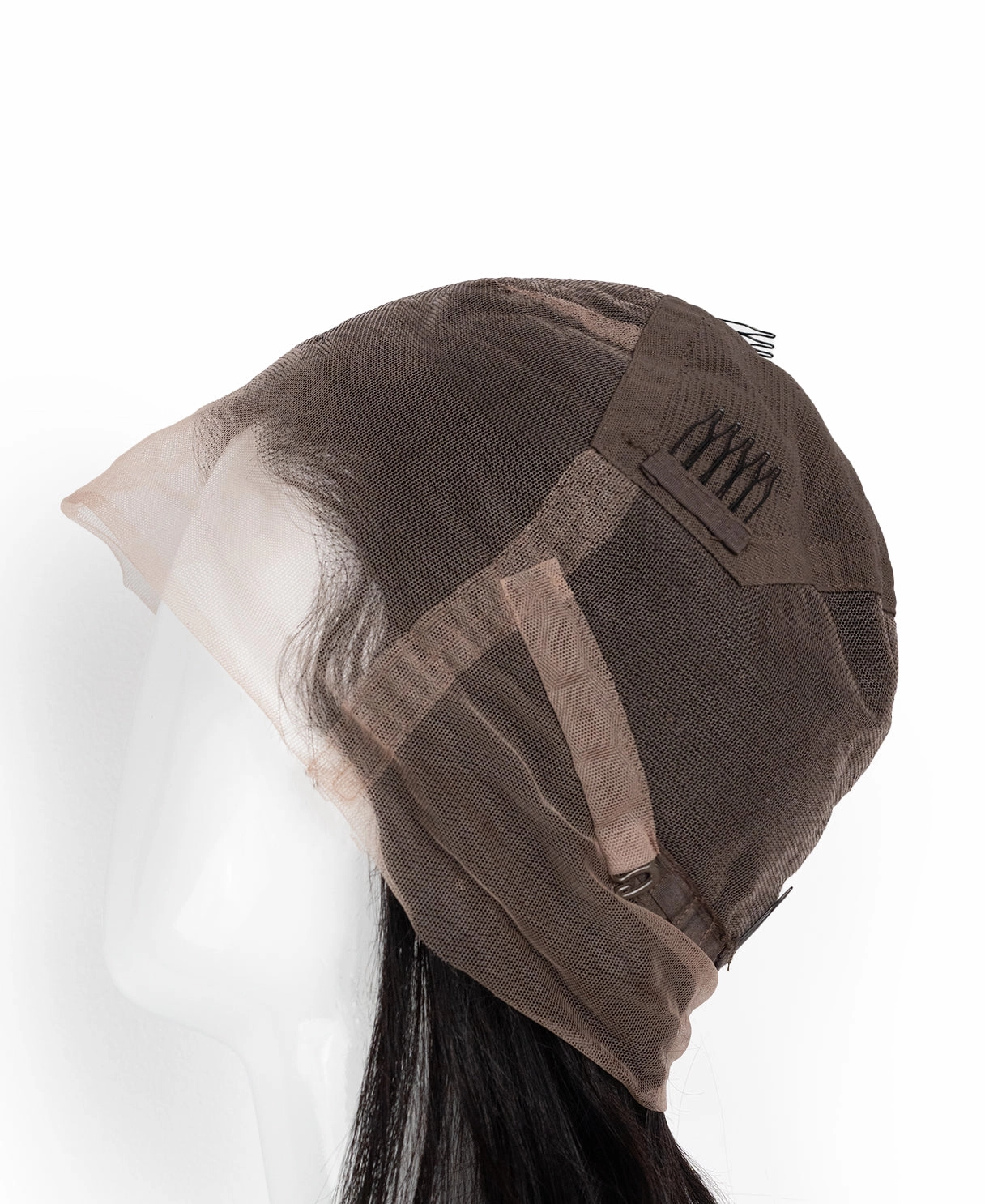 full lace human wig - 22" natural black.