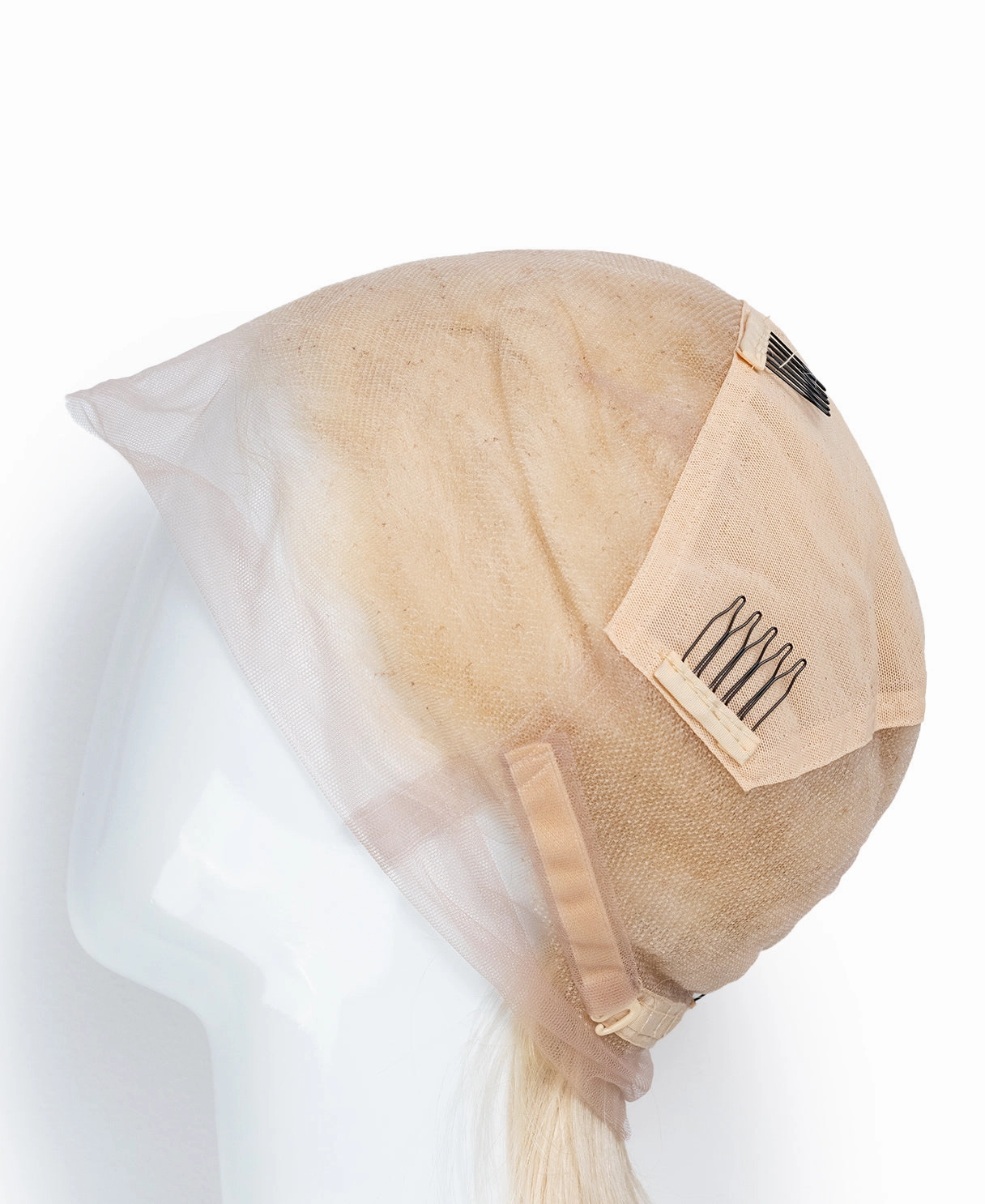 full lace human wig - 22" platinum blonde.