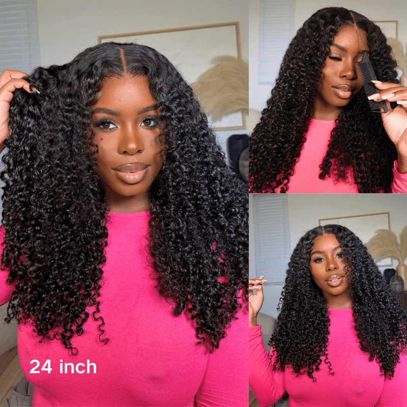 Geeta 250% Density Kinky Curly 6x4 / 13x4 Lace Front Glueless Human Hair Wig Flash Sale