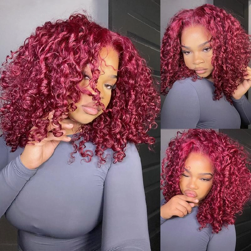 Geeta 250% Density Kinky Curly 6x4 / 13x4 Lace Front Glueless Human Hair Wig Flash Sale