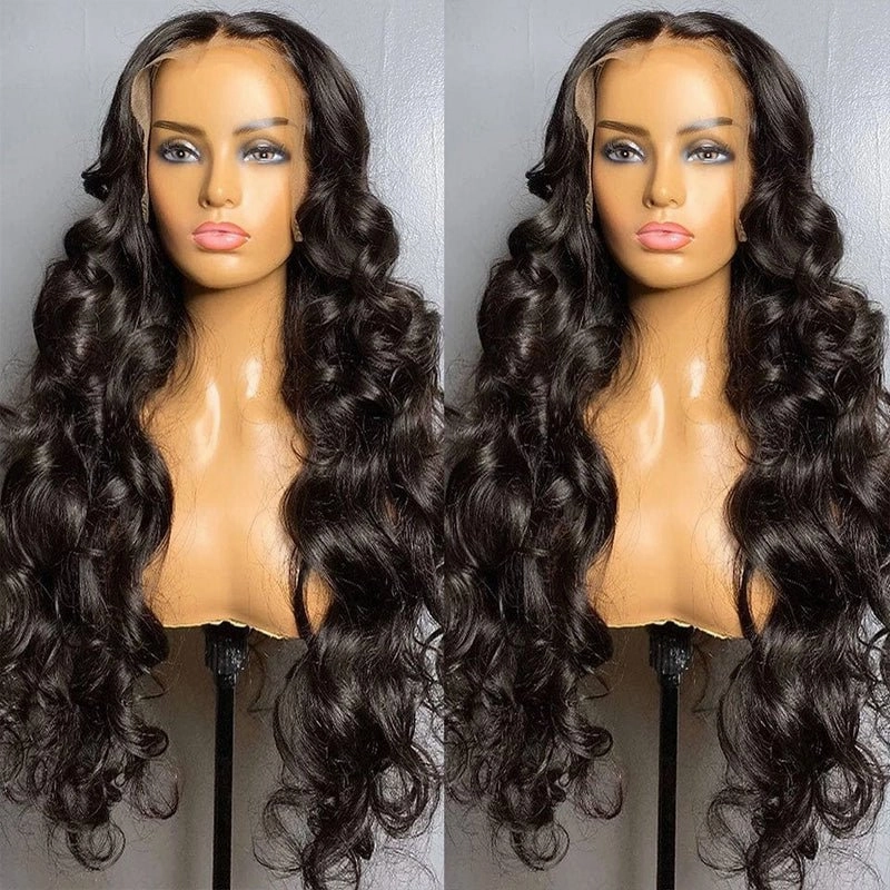 Geeta 300% Density 3D Body Wave 13x6 Lace Frontal Wig Pre Plucked Pre Bleached Pre Cut Gluless Wig No Code Needed