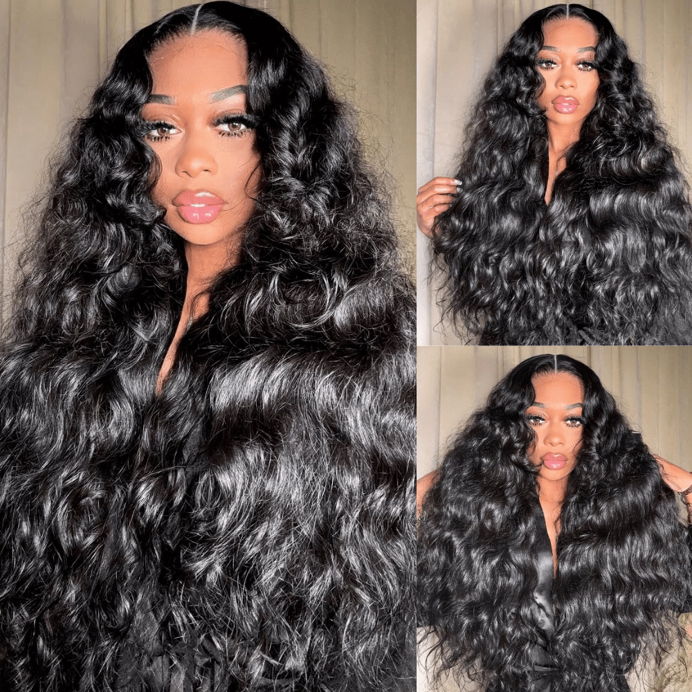 Geeta 300% Density Raw Indian Glueless Wig Natural Wavy 13x4 Lace Front Human Hair Wigs Pre Plucked