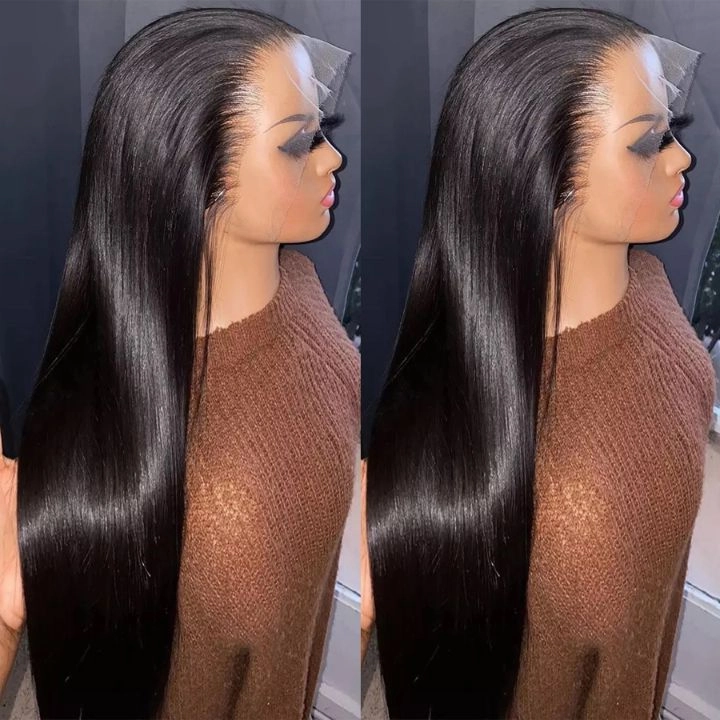 Geeta Black Hair Straight HD Lace Front Wig Super Long Length Human Hair Wigs For Women