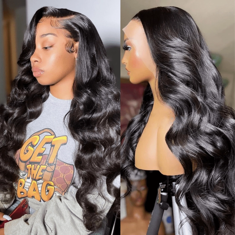 Geeta Brazilian Body Wave Hair 13x4/13x6 HD Transparent Lace Frontal Wig Pre Plucked Hairline Best Human Hair Wig