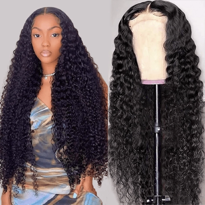 Geeta Deep Wave HD Lace Front Wig Super Long Length Human Hair Wigs For Women