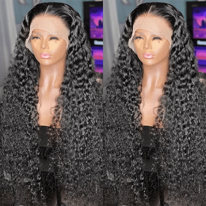 Geeta Deep Wave HD Lace Front Wig Super Long Length Human Hair Wigs For Women