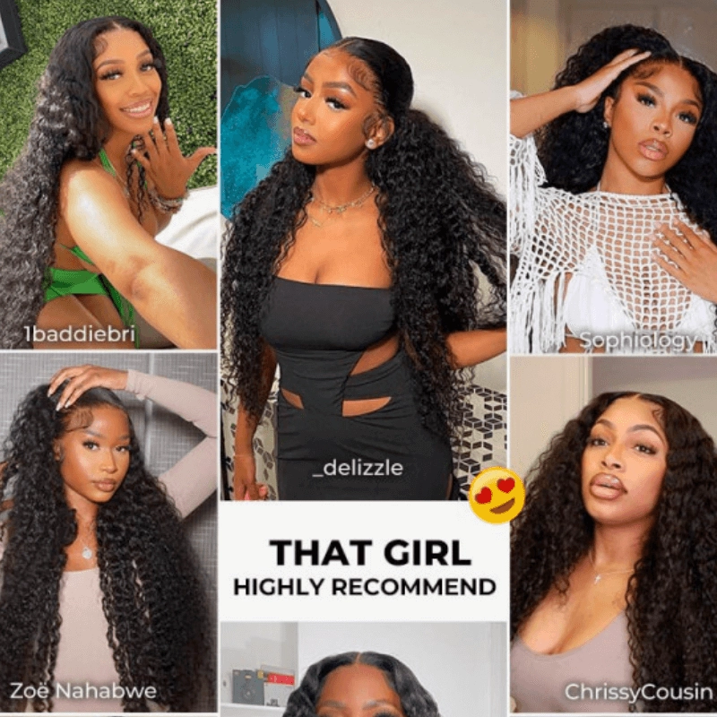 Geeta Hair 250% Density Bouncy Jerry Curly 13x4 Transparent Lace Front Wig Natural 100% Human Hair Wig