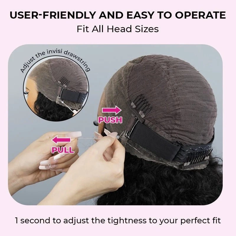 Geeta Invisi Strap Face Framing 360 Transparent HD Lace Frontal Body Wave Snug Fit All Sizes Human Hair Wigs