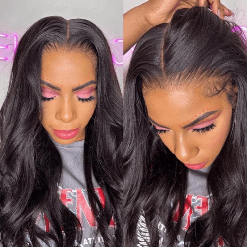 Geeta Kinky Straight Hair 4x4 Lace Closure Wig 100% Virgin Human Hair Wig