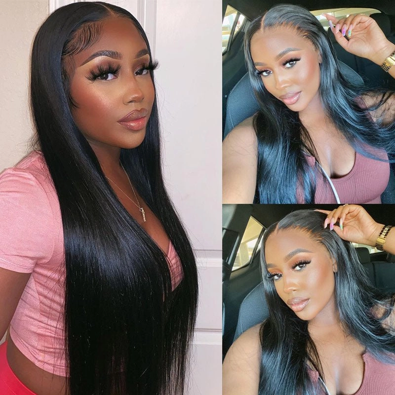 Geeta Long Straight Hair 13x6 HD Lace Frontal Wig Natural Hairline With Baby Hair 100% Virgin Human Hair Wig