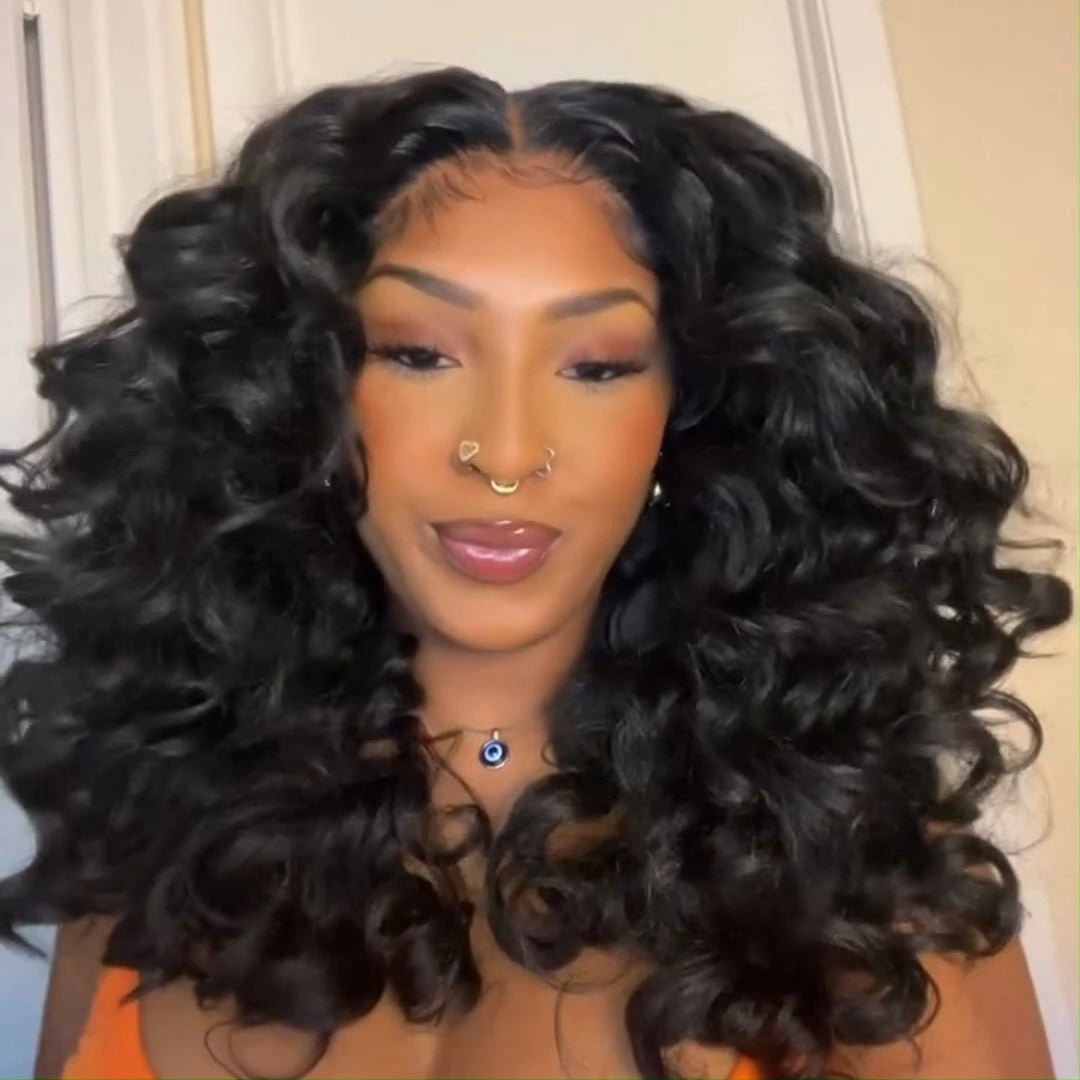 Geeta Wand Curl Invisi Drawstring Wig 13x4 Lace Front Glueless Wigs Pre Blached Human Hair Wigs
