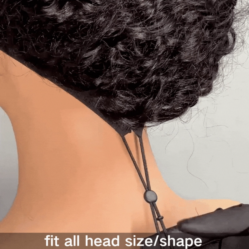 Geeta Wand Curl Invisi Drawstring Wig 13x4 Lace Front Glueless Wigs Pre Blached Human Hair Wigs