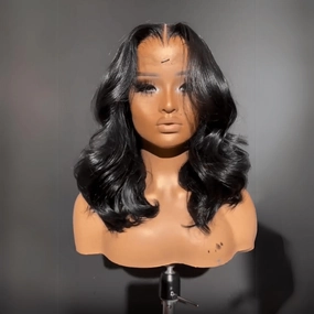 Geeta Wear And Go Glueless Human Hair Bob Wig Brazilian Body Ocean Wave 13x4 Lace Front Pre Plucked Human Wigs
