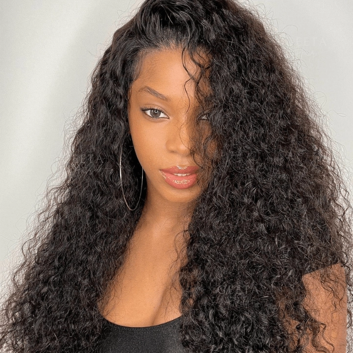 Geetahair Upgrade HD Lace Water Wave Wig Pre Plucked Natural Hairline Crystal Clear Lace Human Hair Wigs