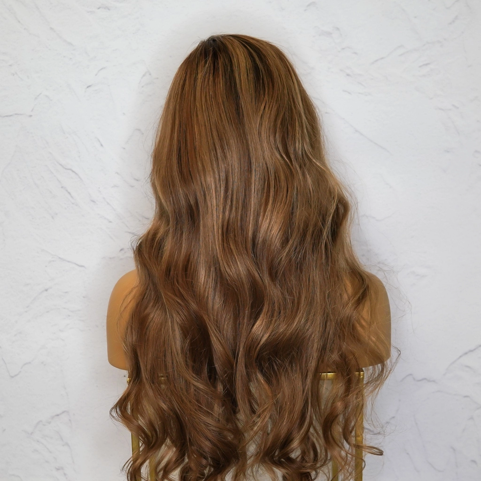 GEMIMA Ombre Brown Human Hair Lace Front Wig