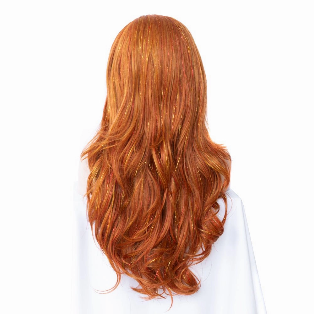 Ginger Blonde Synthetic Lace Front Wig With Tinsel Hair