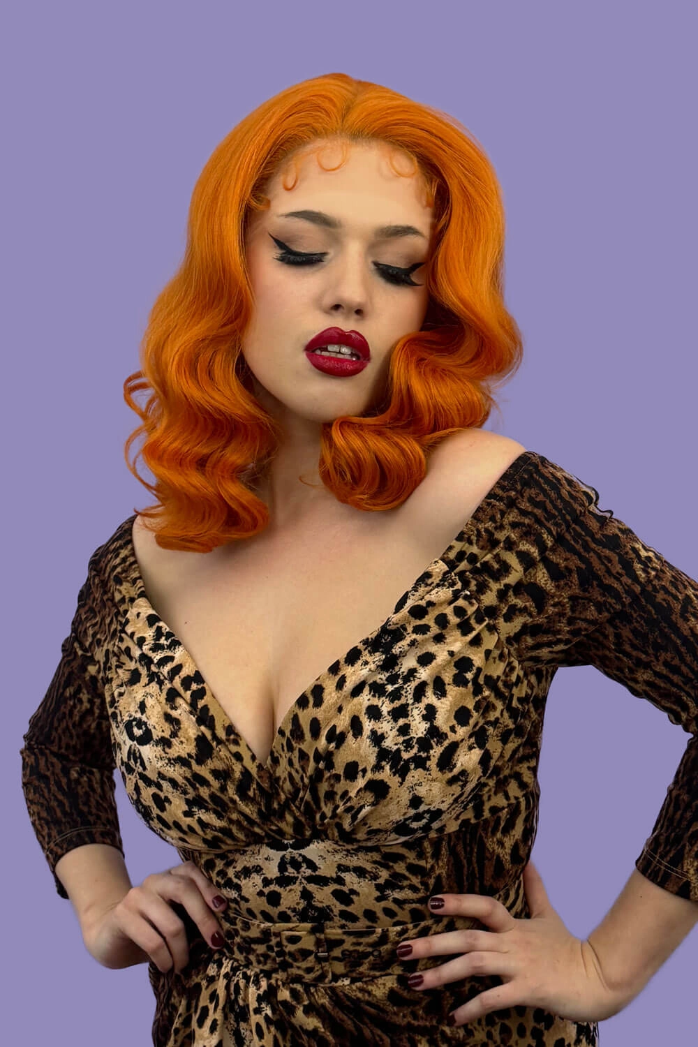 Ginger pinup lace front wig: Lula