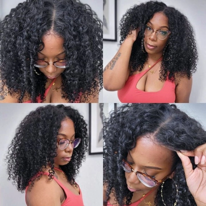 Glueless 13x4/6x4.5 Jerry Curly Pre Cut HD Transaparent Lace Human Hair Wigs With Breathable Cap Air Wig-Geeta Hair