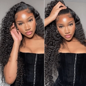 Glueless 5x5 HD Lace Closure Wig Pre Plucked Curly Hair With Baby Hair Natural Hairline Human Hair Wig - Geeta Hair