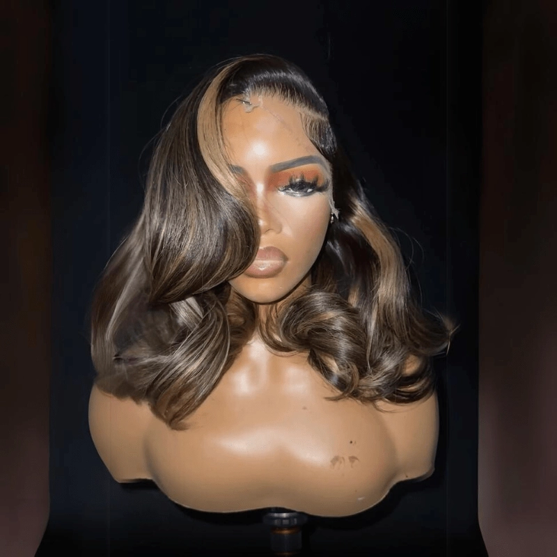 Glueless Luxury Wigs Layers Bob Body Wave Honey Blonde 13x4 Lace Front Wig HD Lace Human Hair Wigs