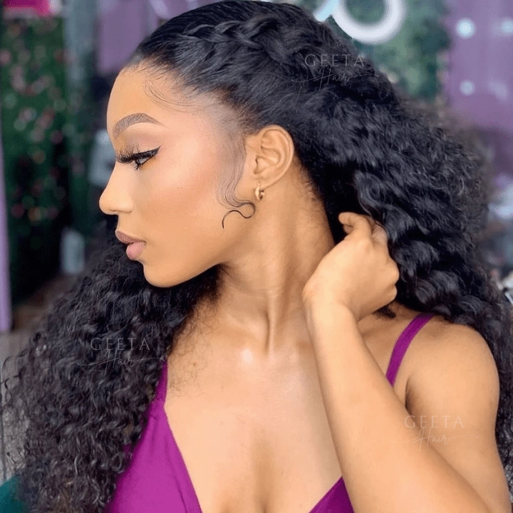 Glueless Water Wave 13x4 HD Lace Front Wig 100% Virgin 5x5 Transparent Lace Human Hair Wig-Geetahair