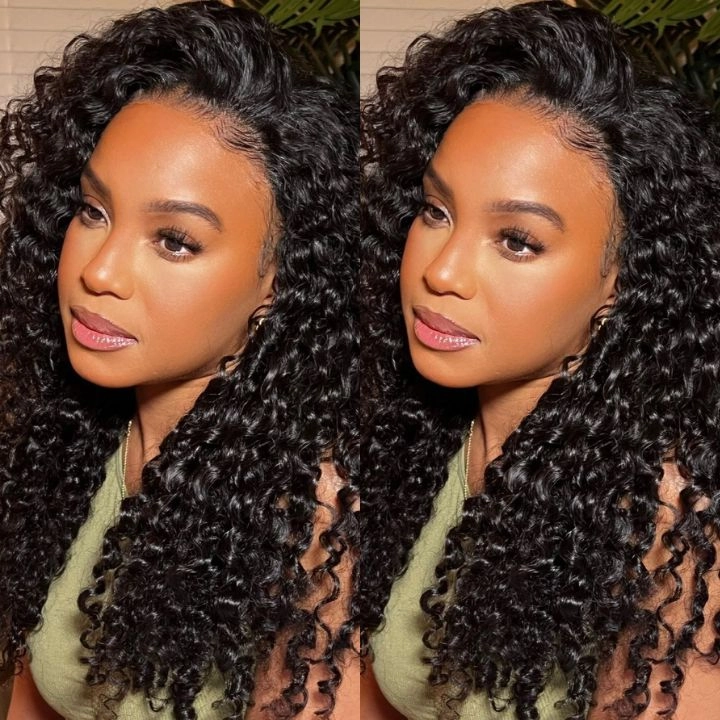 Graduation Season Special 38% Off 300nsity Human Hair Curly Wigs 13x4 HD Transparent Lace Front Wigs