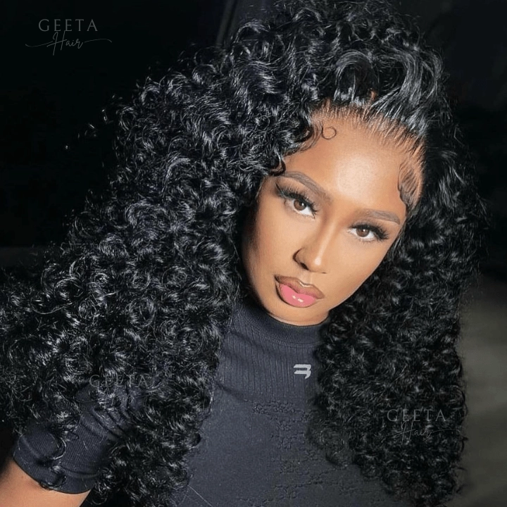 Graduation Season Special 38% Off 300nsity Human Hair Curly Wigs 13x4 HD Transparent Lace Front Wigs