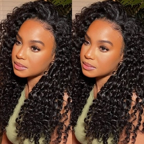 Graduation Season Special 38% Off 300�nsity Human Hair Curly Wigs 13x4 HD Transparent Lace Front Wigs