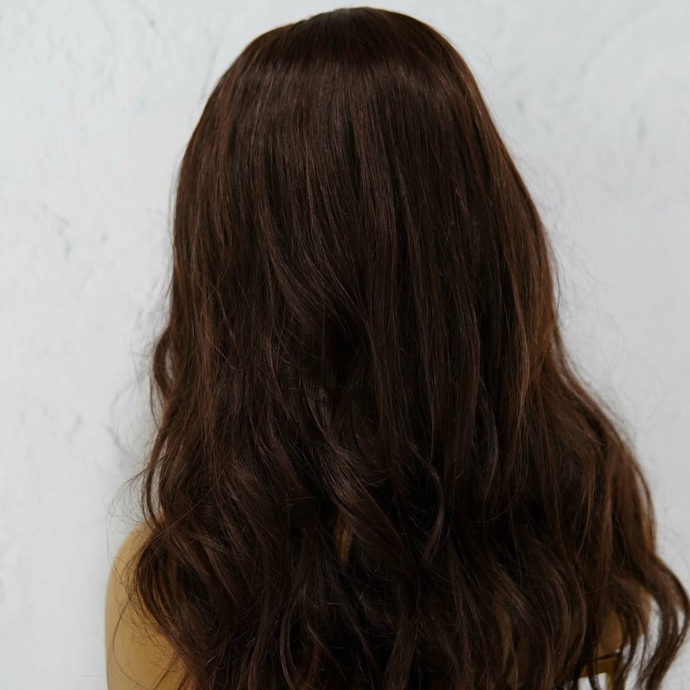 HARPER Dark Brown Human Hair U Part Wig 20" **READY TO SHIP**