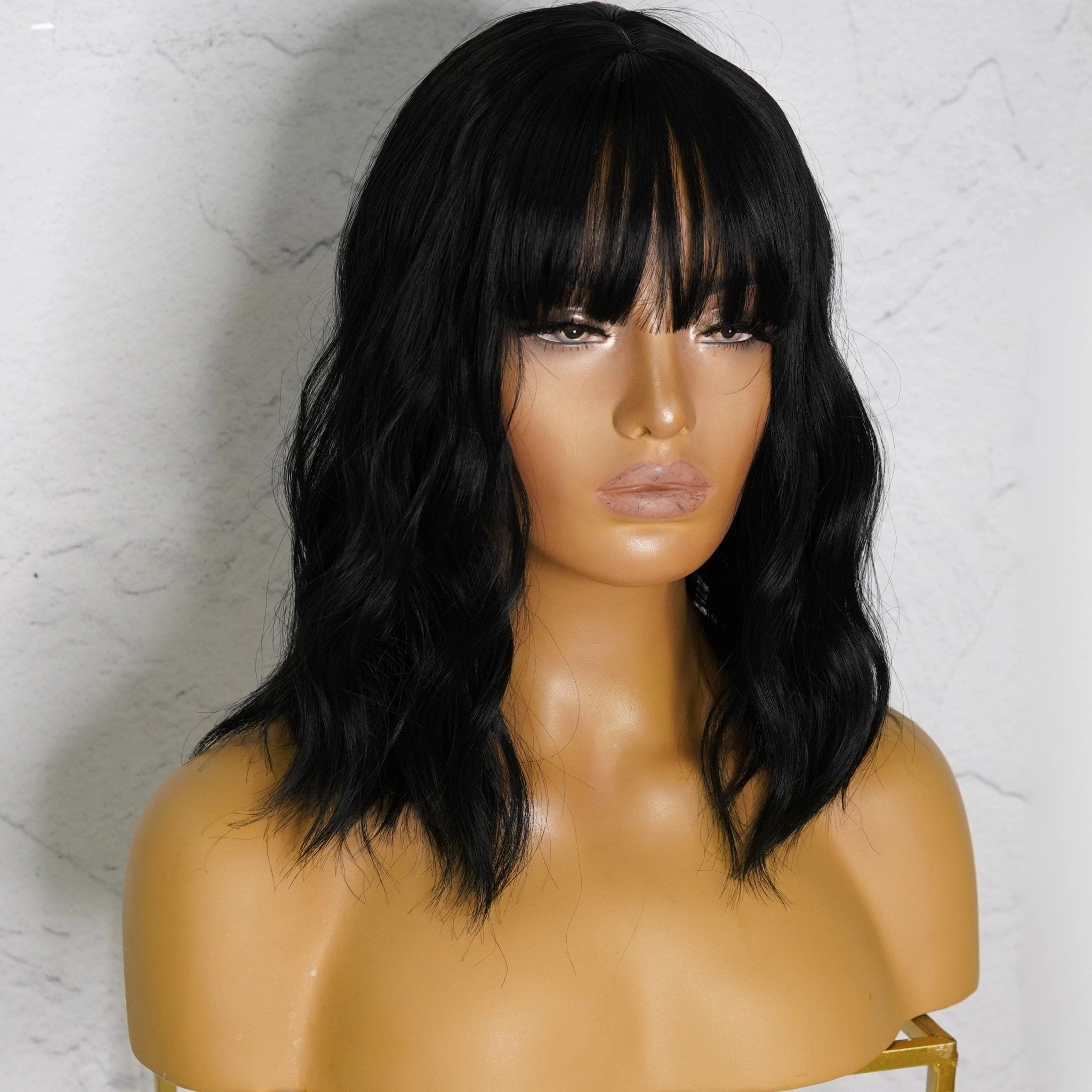 HAYLEY Black Bob Fringe Wig