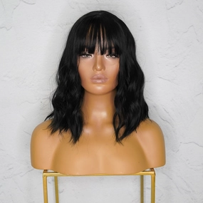 HAYLEY Black Bob Fringe Wig