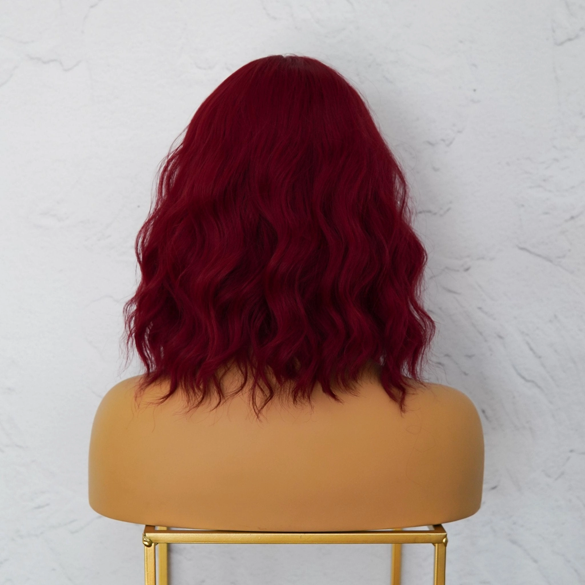HAYLEY Burgundy Red Bob Fringe Wig