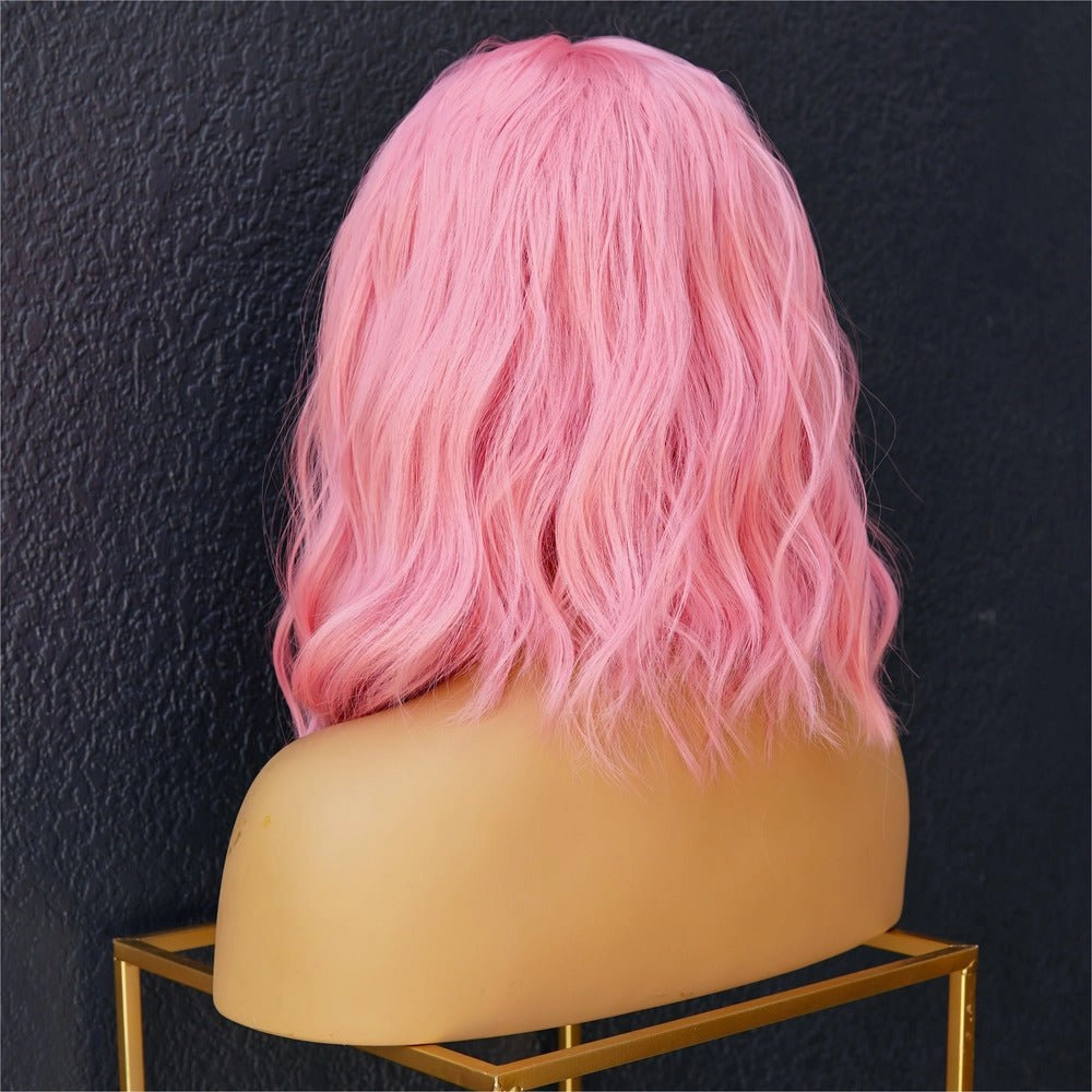 HAYLEY Pink Bob Fringe Wig