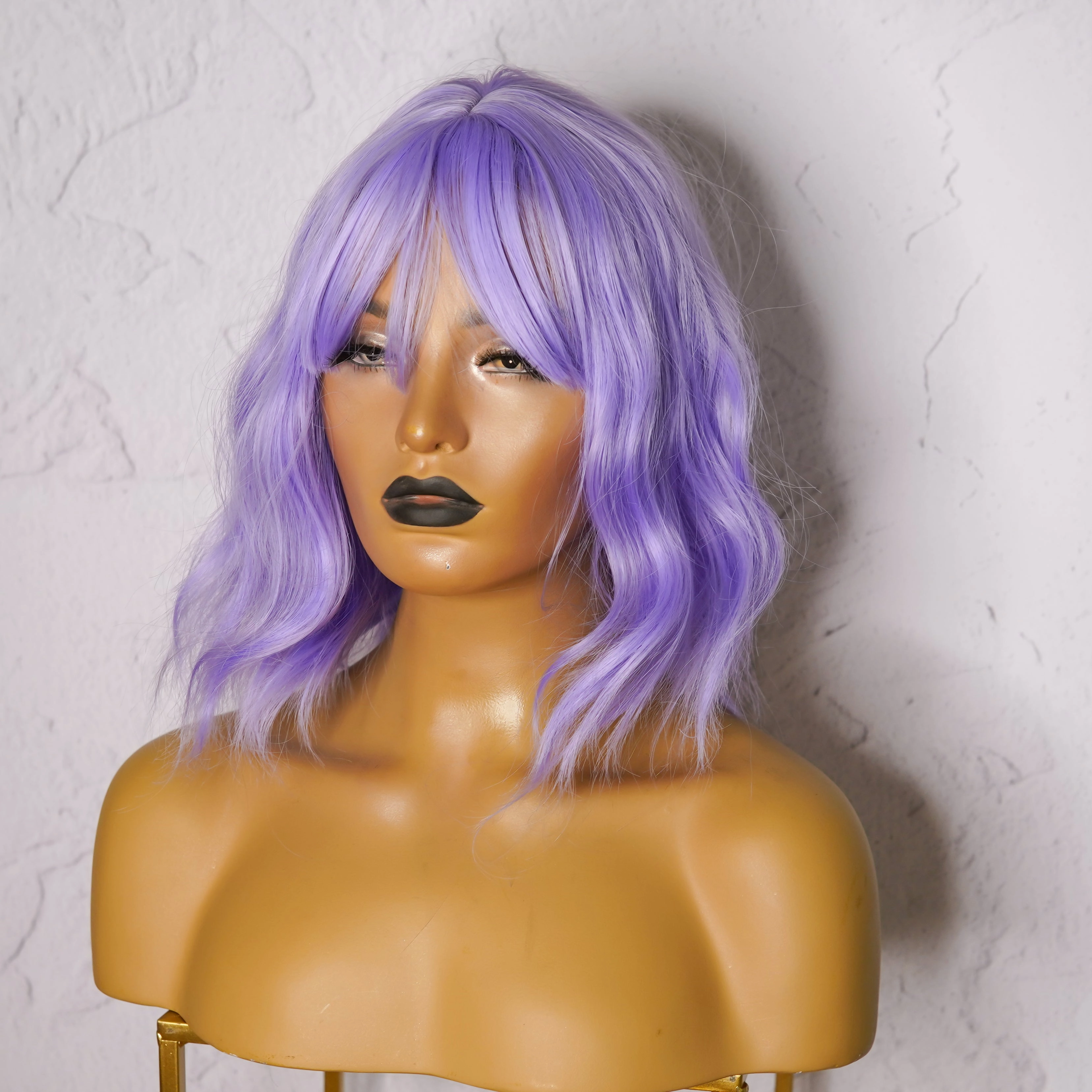HAYLEY Purple Bob Fringe Wig