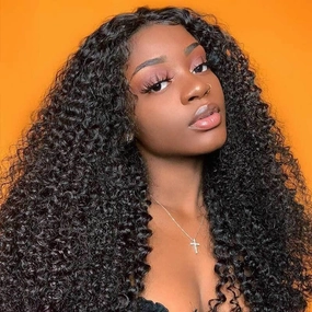 HD Lace Glueless 5x5 Closure Wig Pre Plucked Kinky Curly Invisible Lace Closure 100% Glueless Human Hair Wigs -Geeta Hair