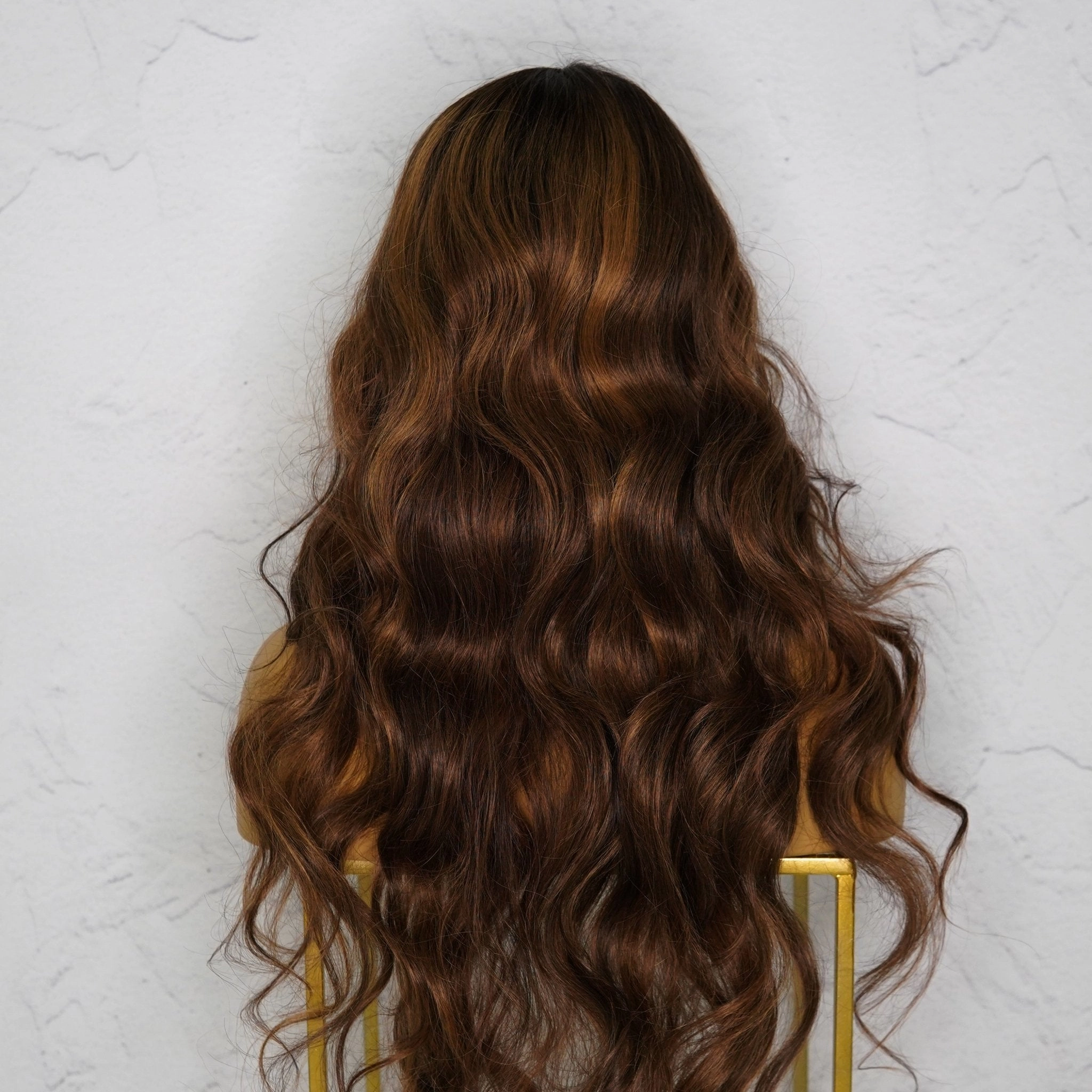 HENLEY Chocolate Brown Lace Fringe Wig